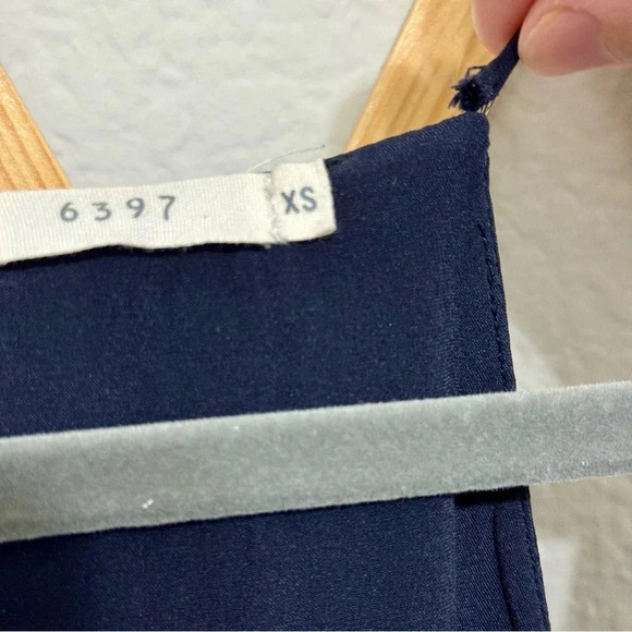 6397 Black Silk Blend Midi Slit Slip Dress XS - Picture 7 of 7